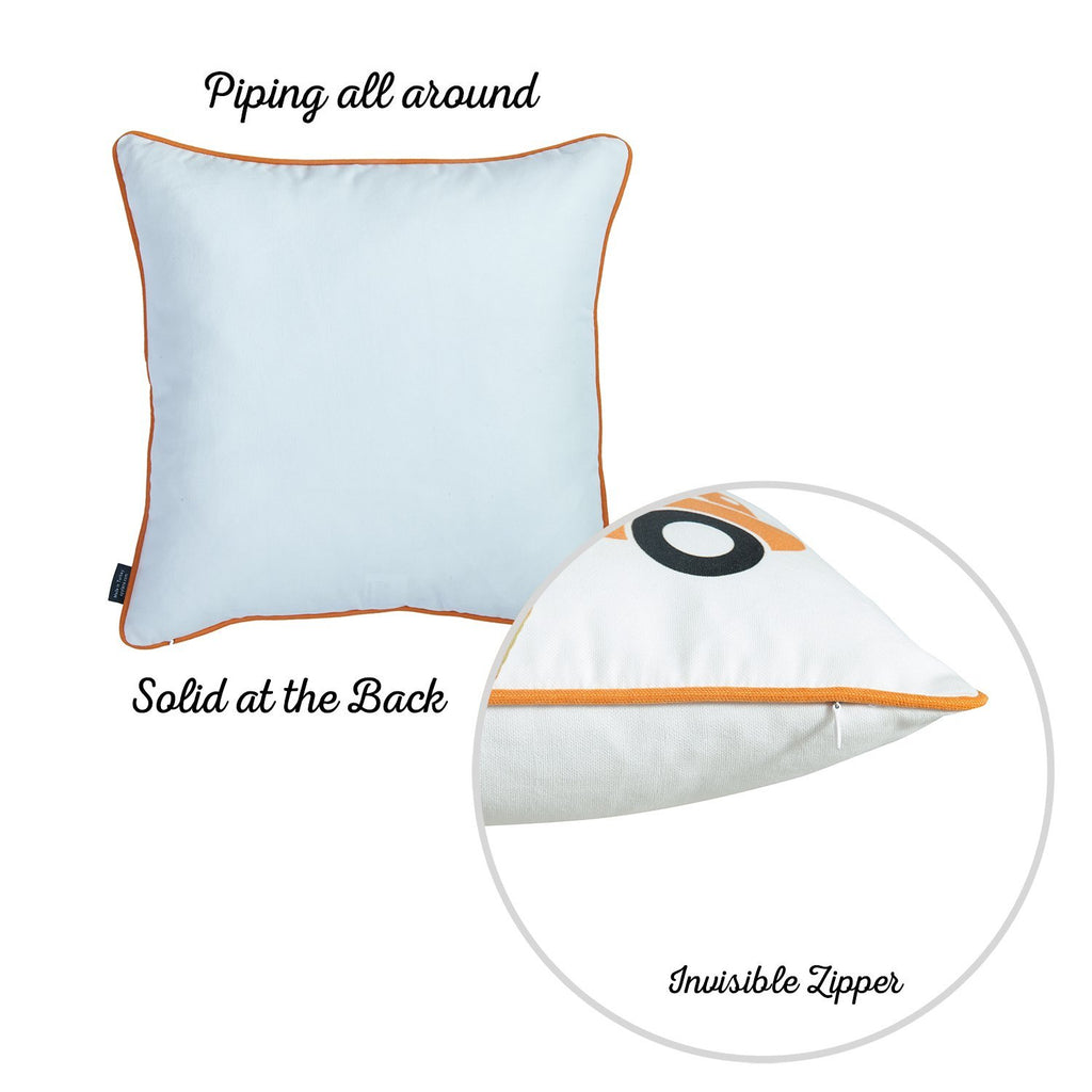 Set of 2 18inches Thanksgiving Pumpkin Spice Throw Pillow Cover in