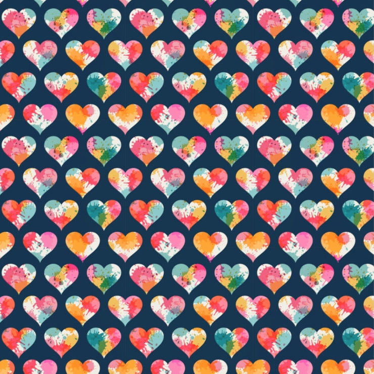Tie Die Heart  Wrapping Paper | Tie Die Wrapping Paper  | Boho  Wrap |