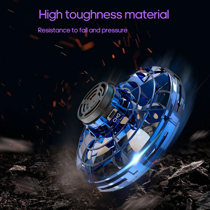 Flying Fidget Spinner Drone Ball UFO Stress Focus Hand Fun Toy LED