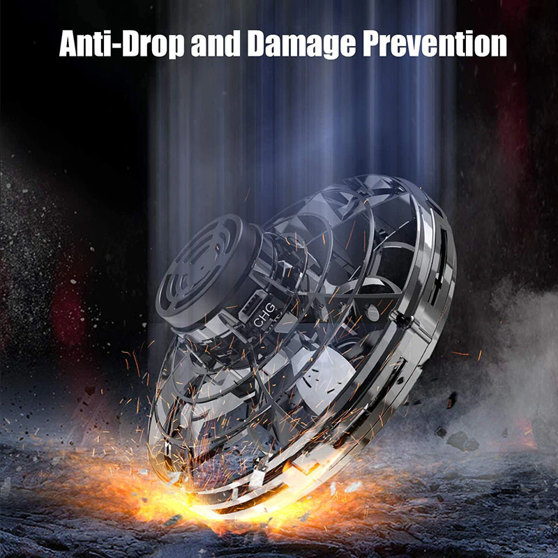 Flying Fidget Spinner Drone Ball UFO Stress Focus Hand Fun Toy LED