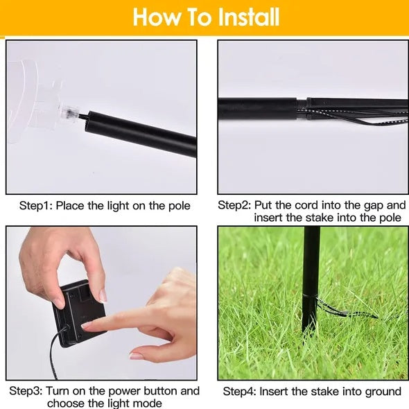 5Pcs Mixed Christmas Decoration Light Solar Stake Light Waterproof